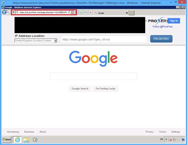 Practice Labs screenshot.
